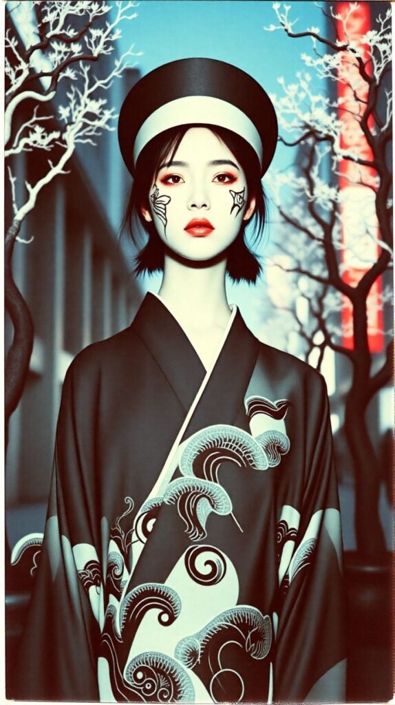 Portrait Photo Polaroid CreeunephotodemodeminimalistezenetartargentiqueavecdescouleursraresetimpromptuesdanslestyledeFenqiangLiudansunegranderuefuturistesurunedunede 1 2 574x1024 par laurent vo anh