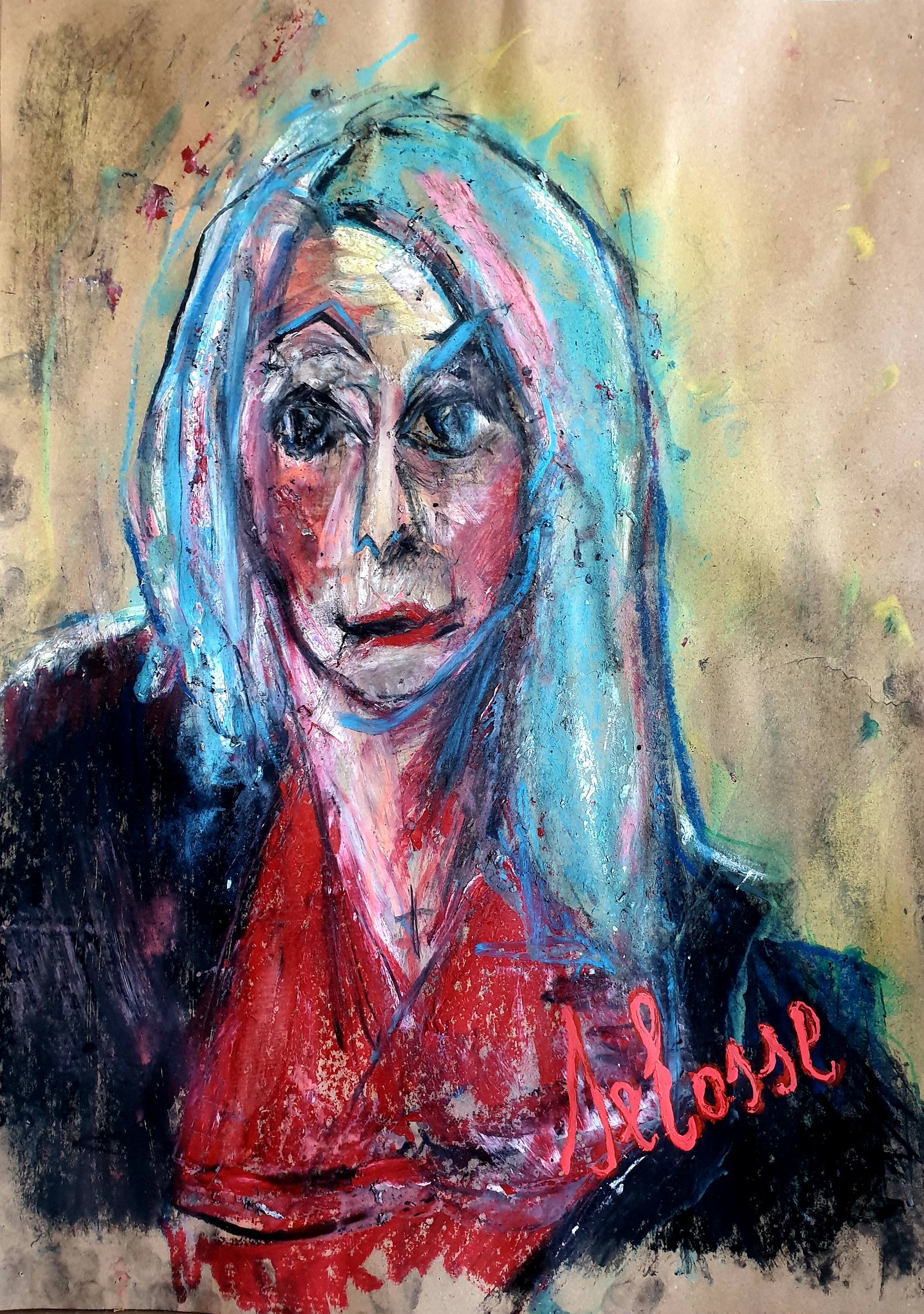 Portrait Josette Selosse Maman Artiste Expressionniste Bruxelles par Jérôme Selosse