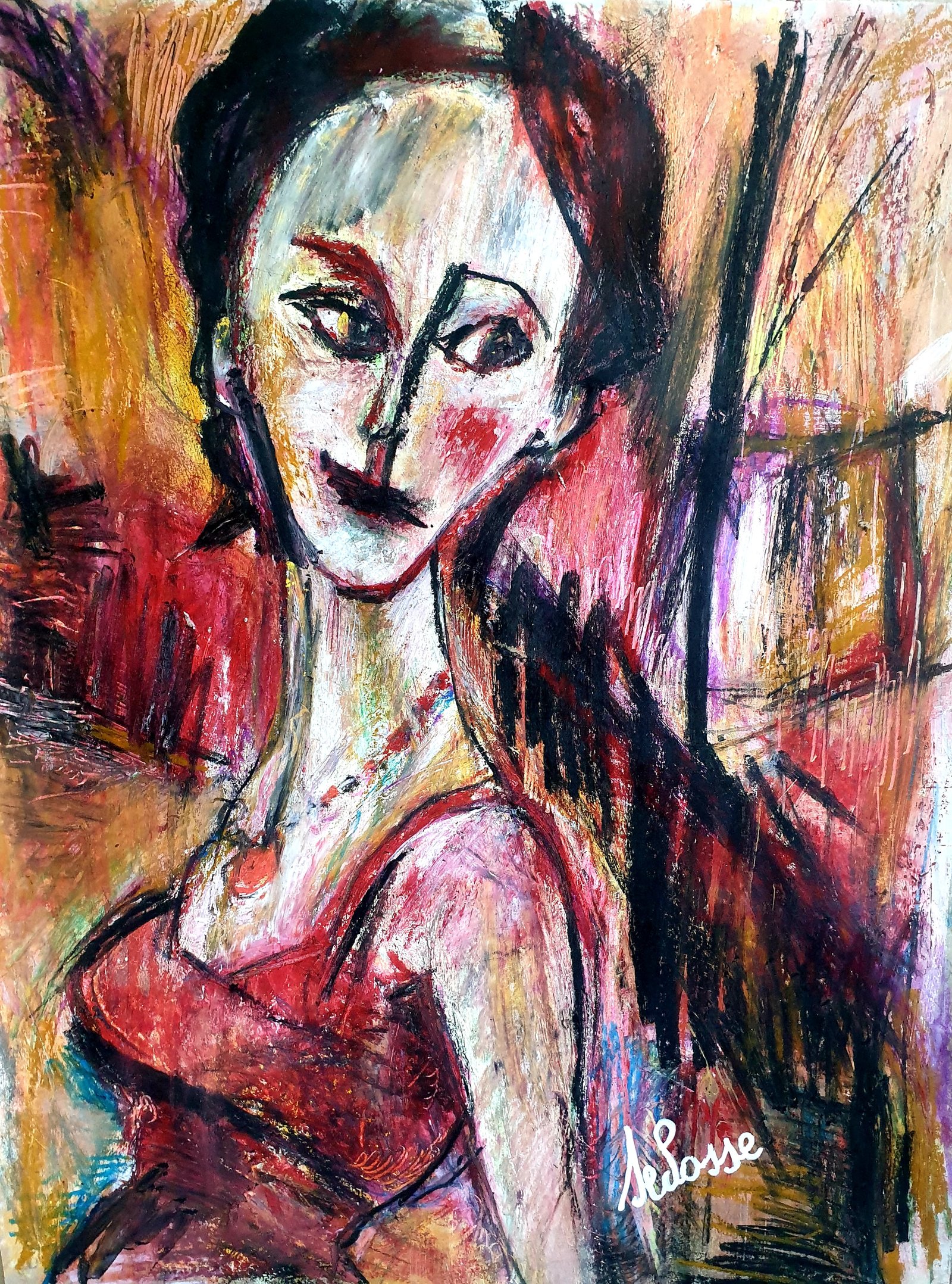 Suzanne Valadon Peintre Moderne Hommage Expressionniste Toile Uccle par Jérôme Selosse